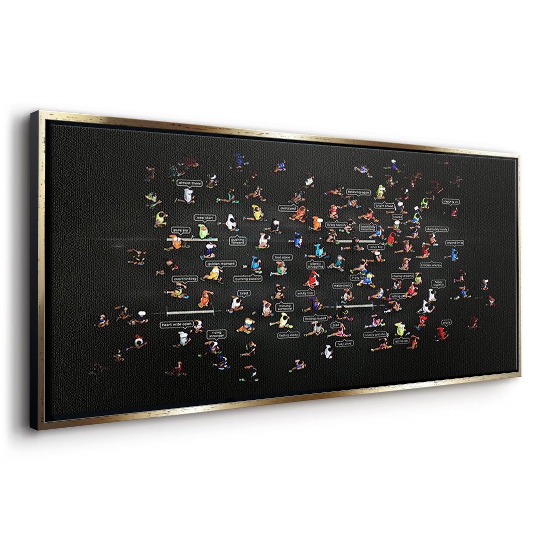 Leinwandbild Small people thing Seite Gold