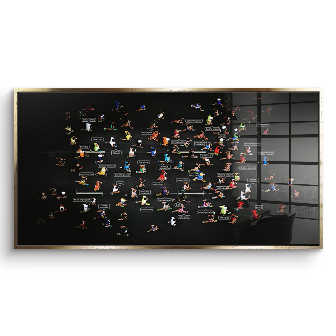 Acrylglasbild Small people thing Gold