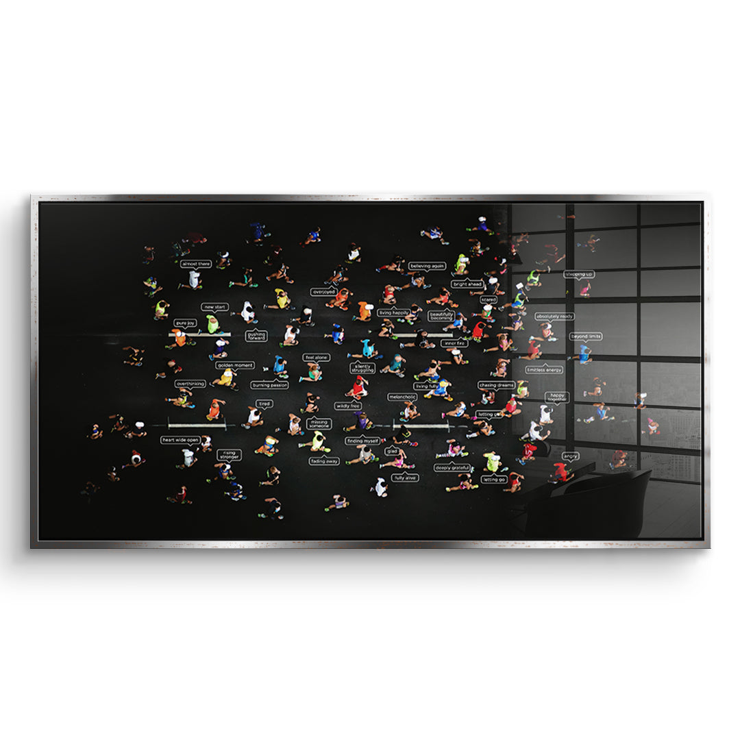Acrylglasbild Small people thing Silber