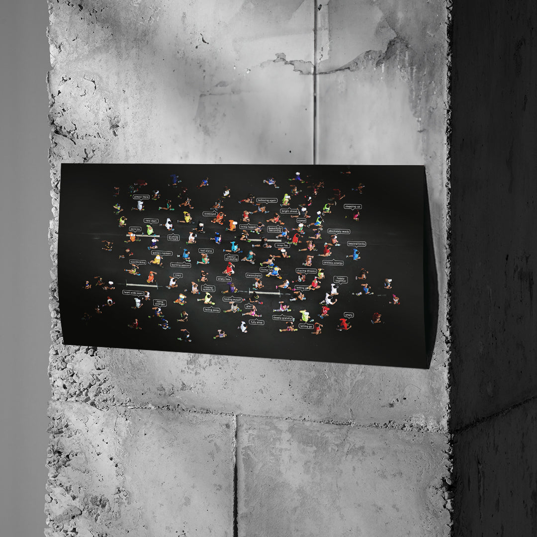 Poster Small people thing Beton Wand