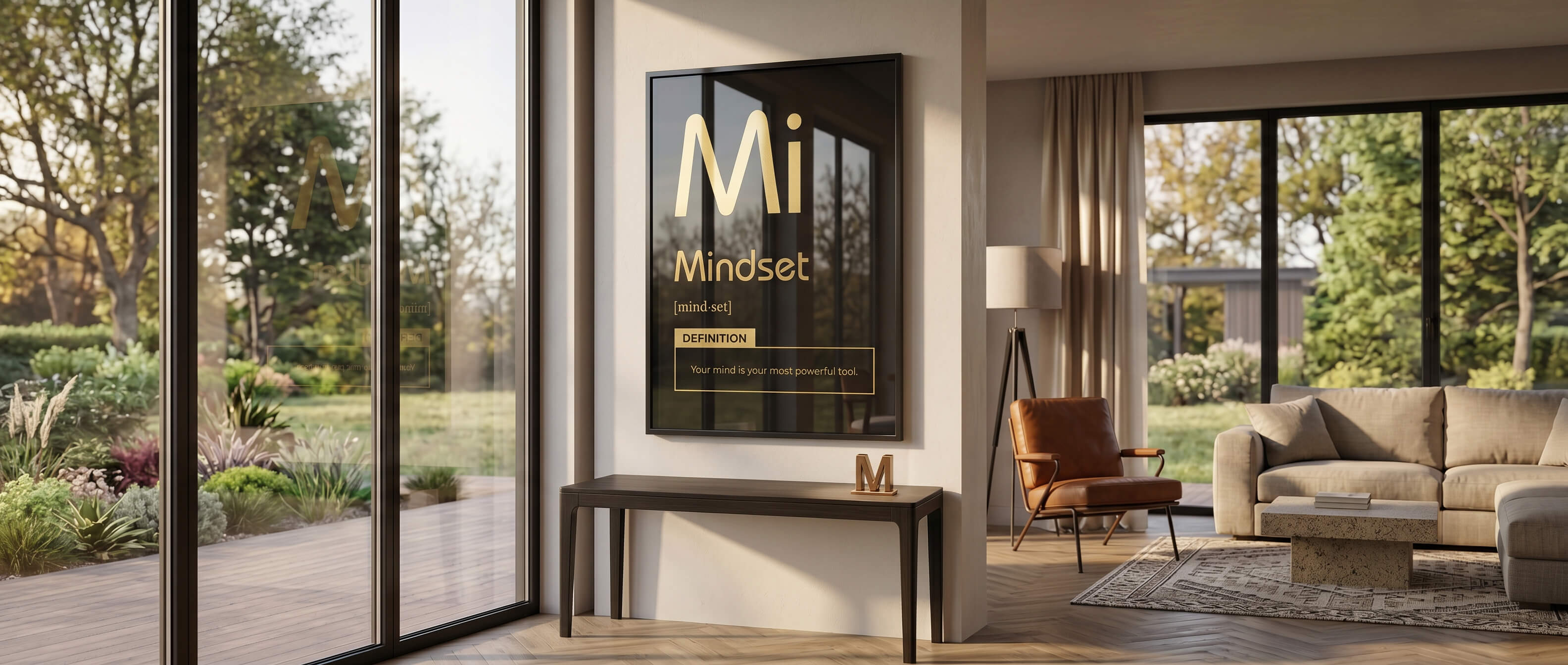 Acrylglasbild Mindset (Mi) Banner