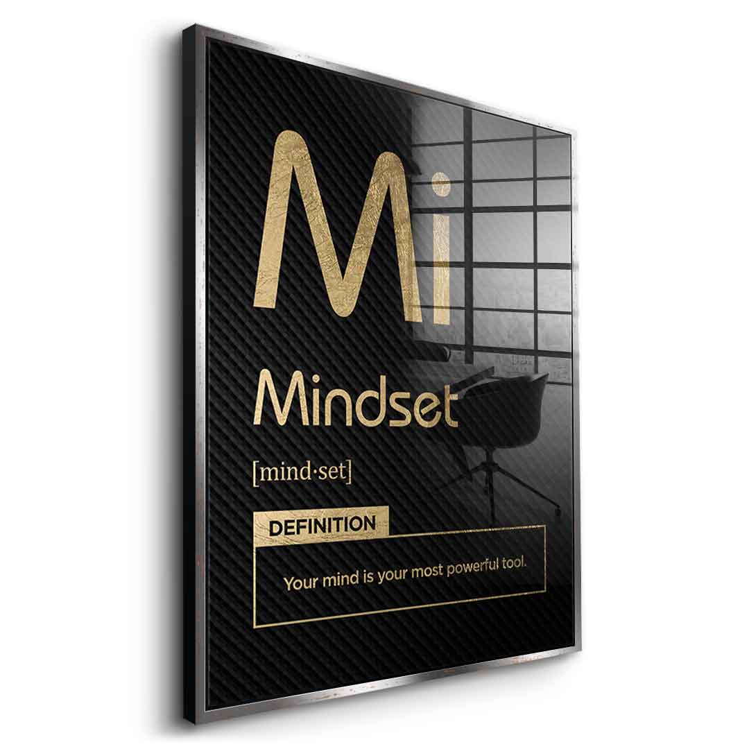 Acrylglasbild Mindset (Mi) Schwarz