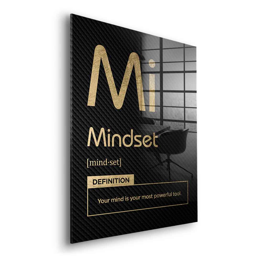 Acrylglasbild Mindset (Mi) Schwarz