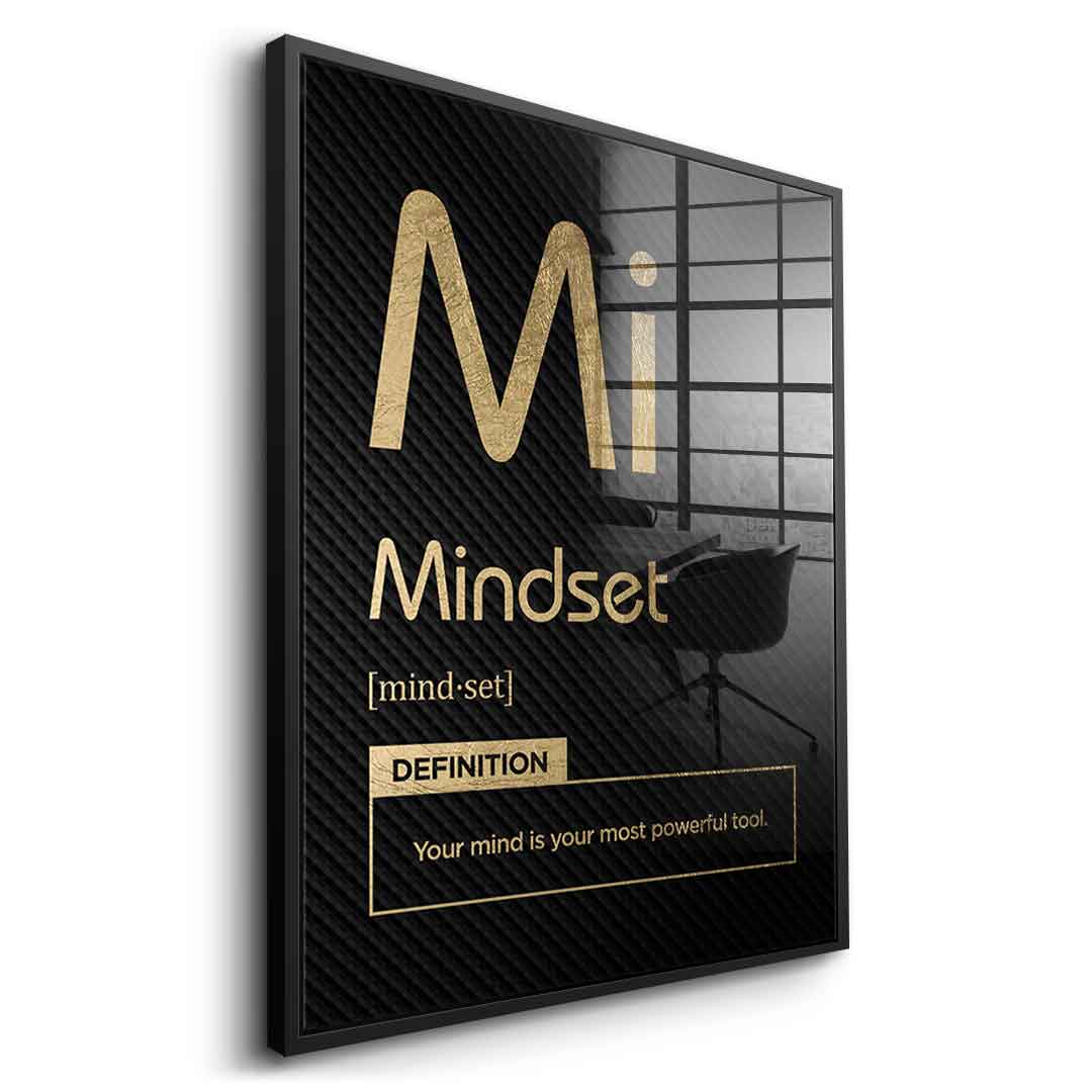Acrylglasbild Mindset (Mi) Schwarz