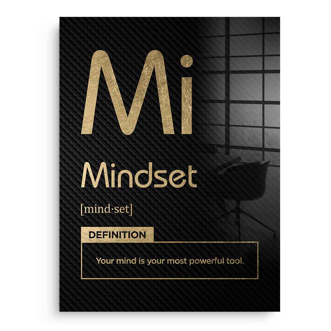 Acrylglasbild Mindset (Mi) Schwarz