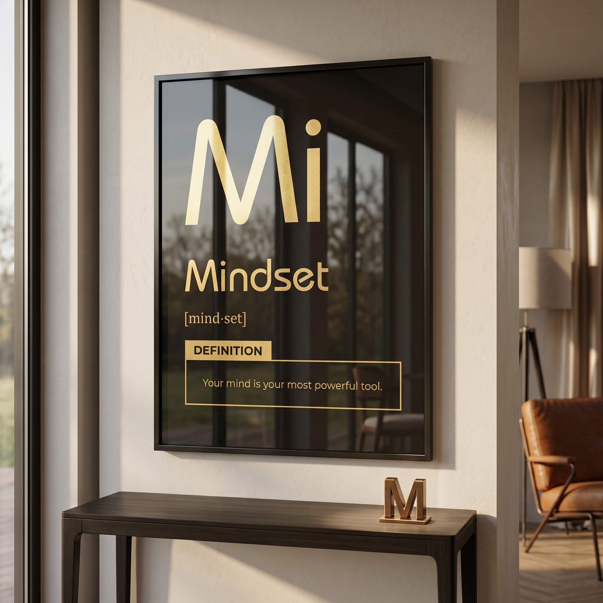 Acrylglasbild Mindset (Mi) Schwarz Raum