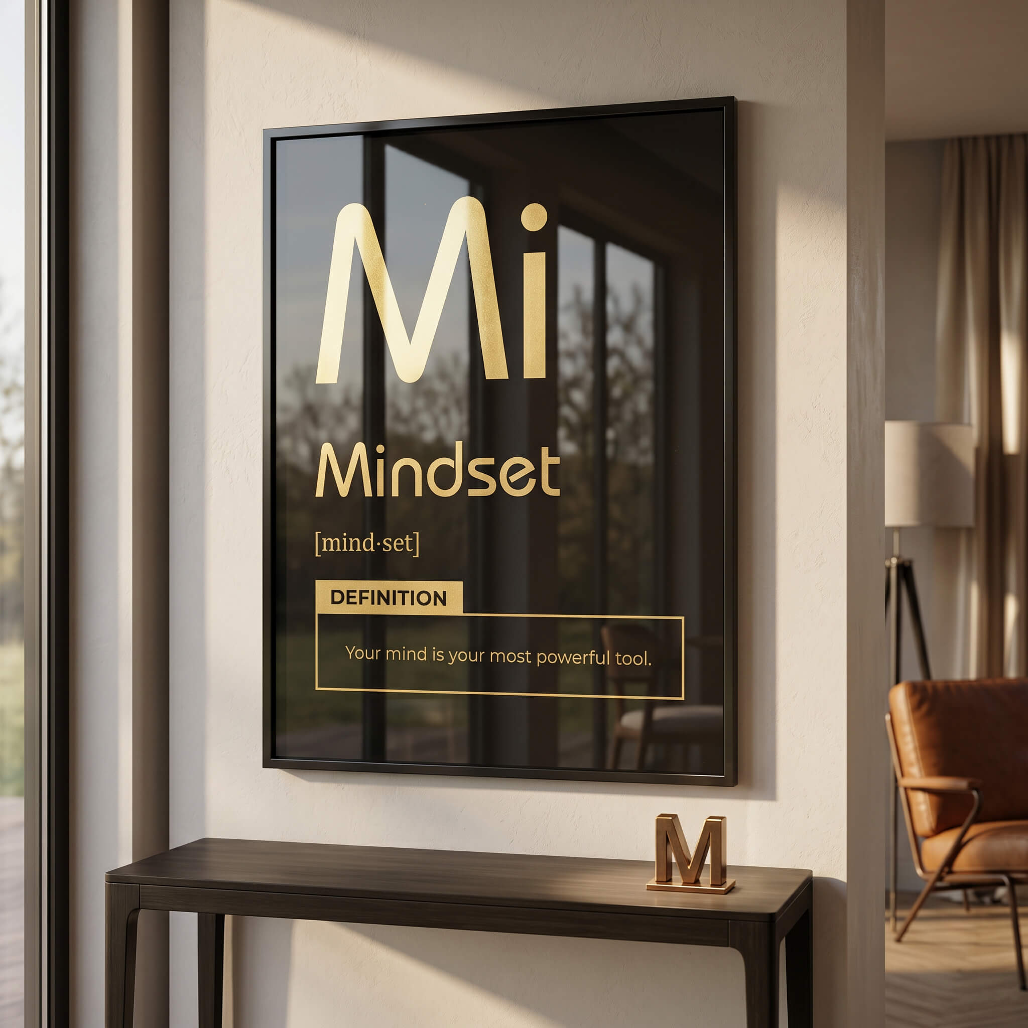 Acrylglasbild Mindset (Mi) Schwarz Raum