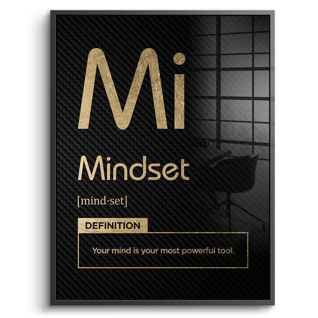 Acrylglasbild Mindset (Mi) Schwarz
