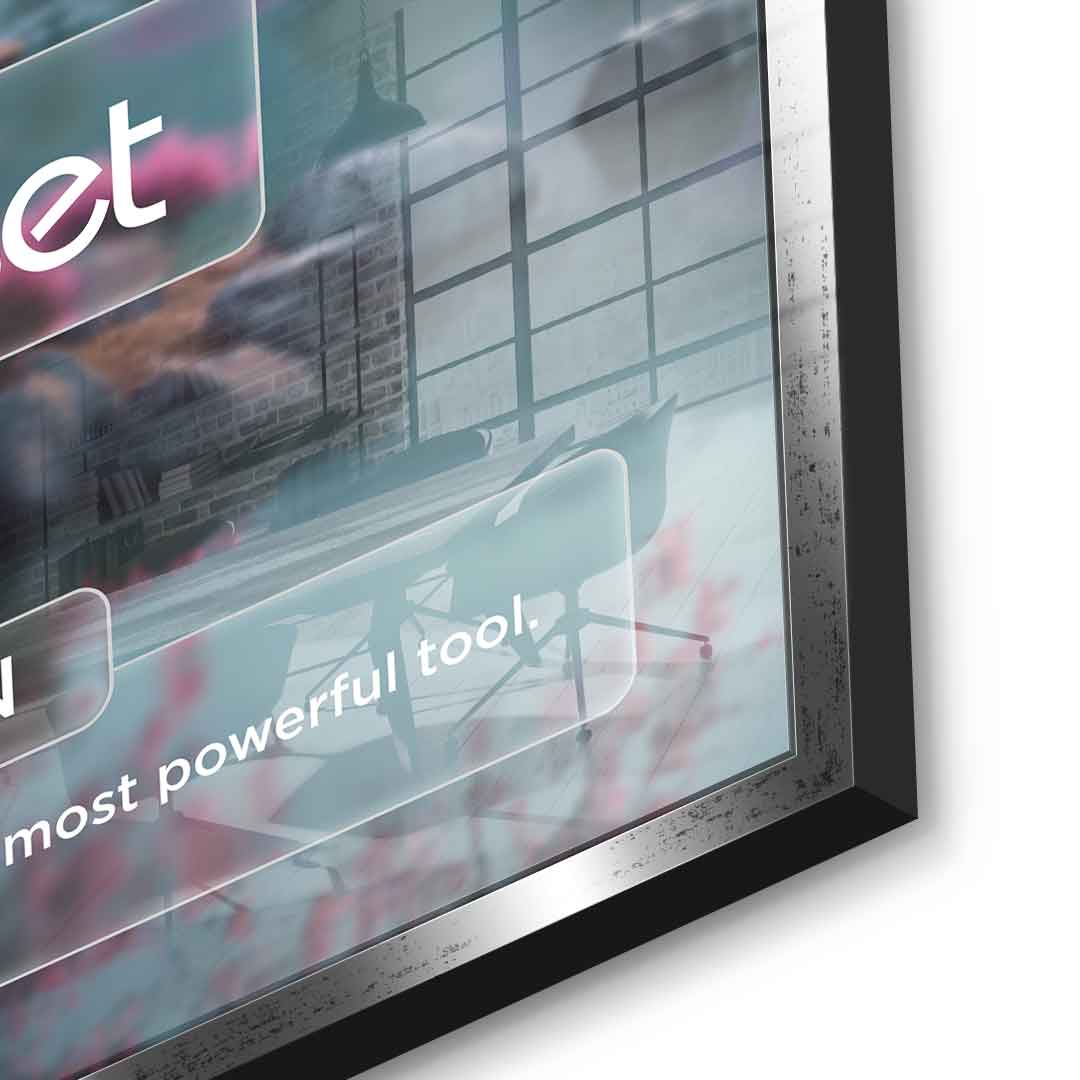 Acrylglasbild Mindset (Mi) Farbig