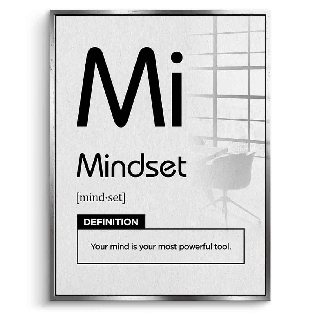 Acrylglasbild Mindset (Mi) Weiß