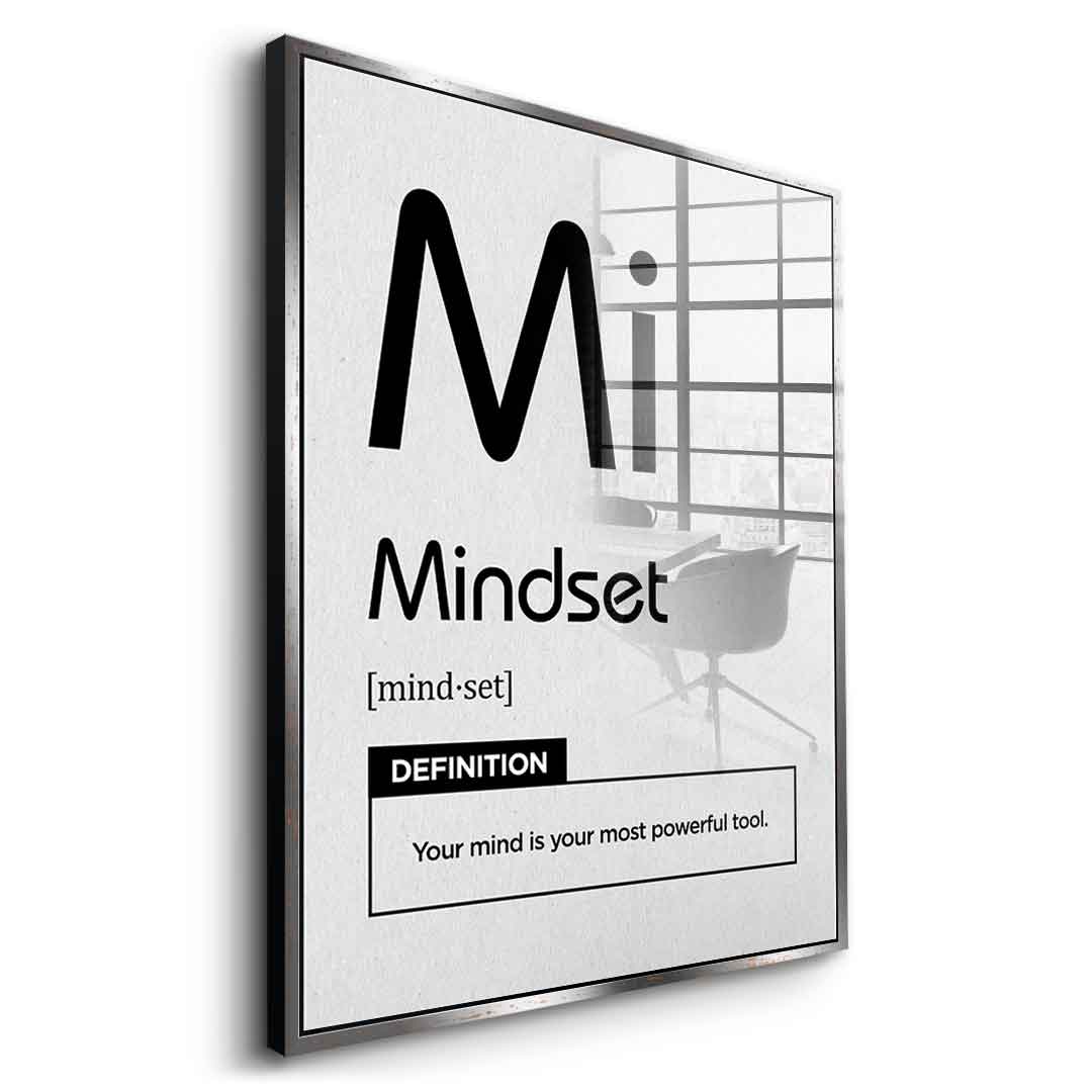 Acrylglasbild Mindset (Mi) Weiß