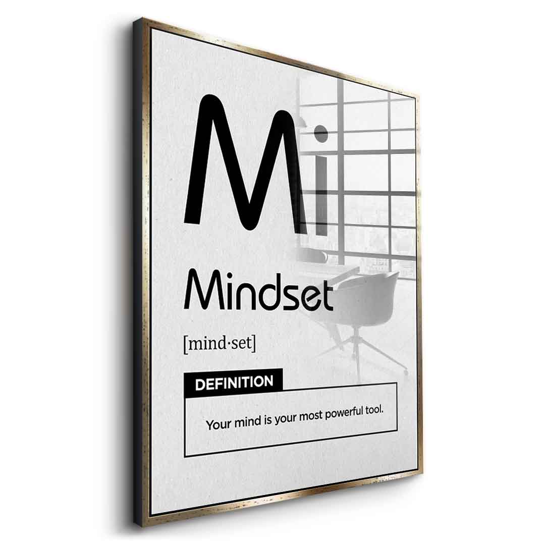Acrylglasbild Mindset (Mi) Weiß