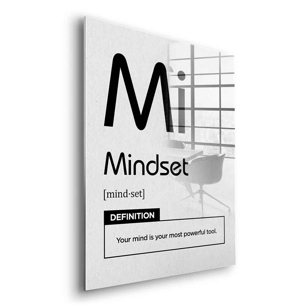 Acrylglasbild Mindset (Mi) Weiß