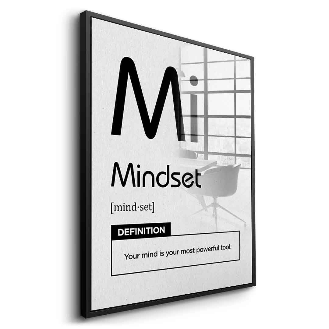 Acrylglasbild Mindset (Mi) Weiß
