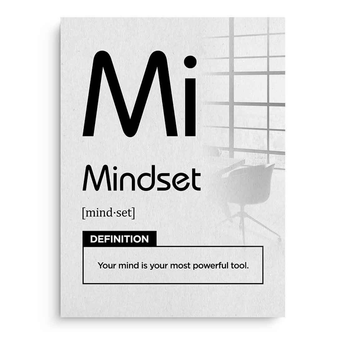 Acrylglasbild Mindset (Mi) Weiß