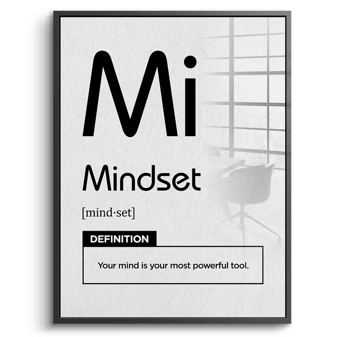 Acrylglasbild Mindset (Mi) Weiß