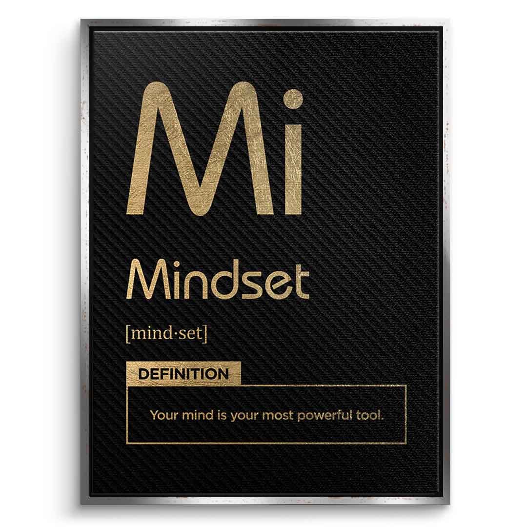 Leinwandbild Mindset (Mi) Schwarz