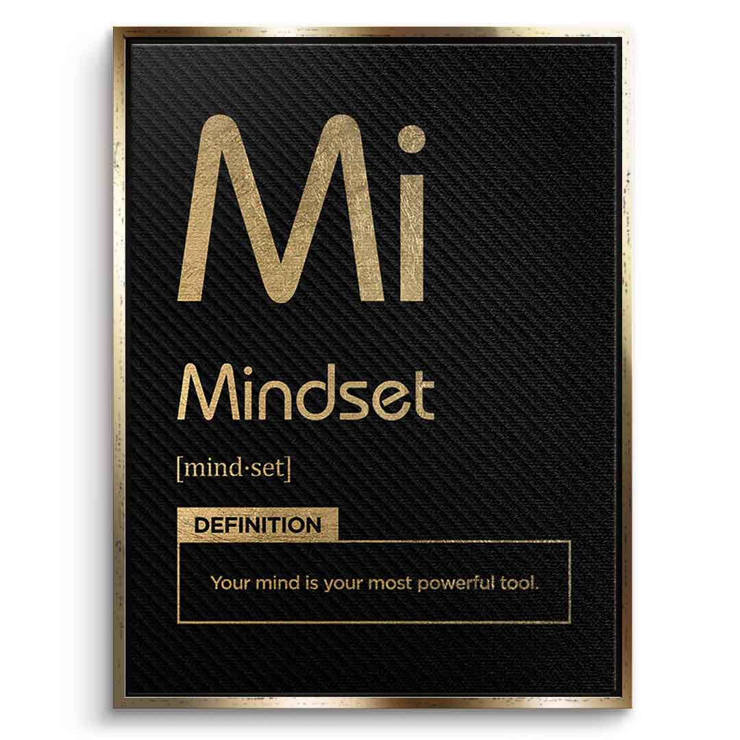 Leinwandbild Mindset (Mi) Schwarz
