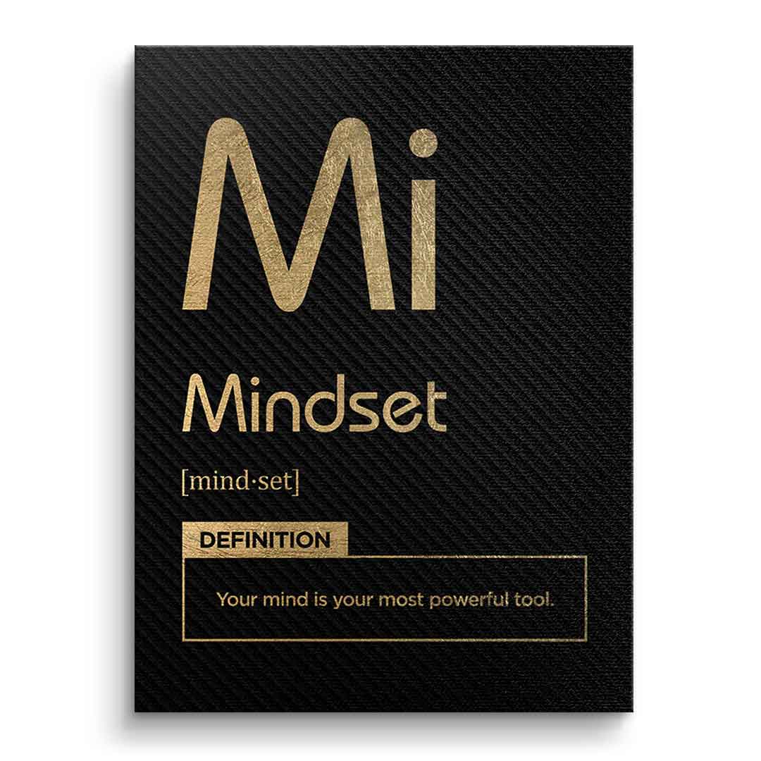 Leinwandbild Mindset (Mi) Schwarz