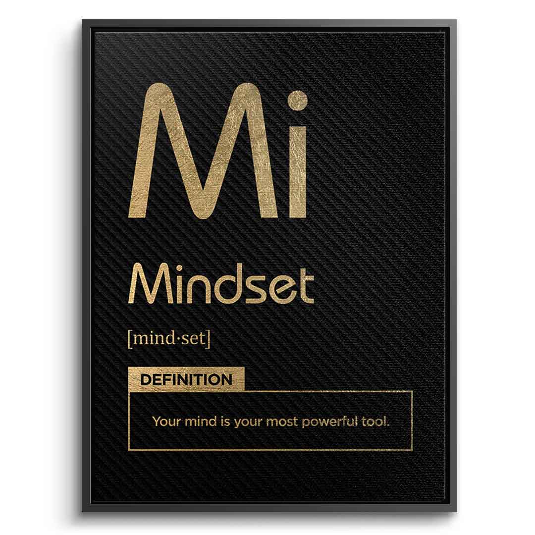 Leinwandbild Mindset (Mi) Schwarz