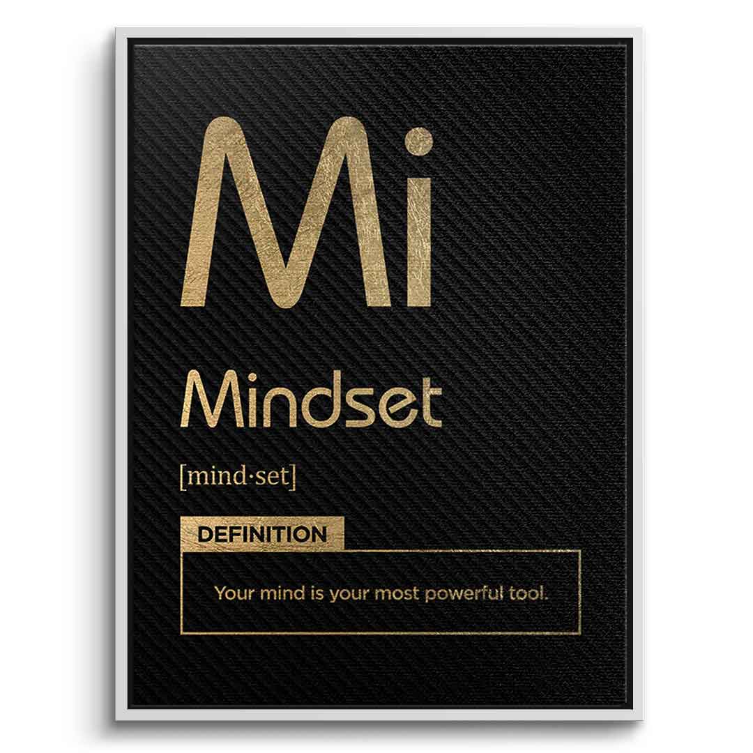 Leinwandbild Mindset (Mi) Schwarz