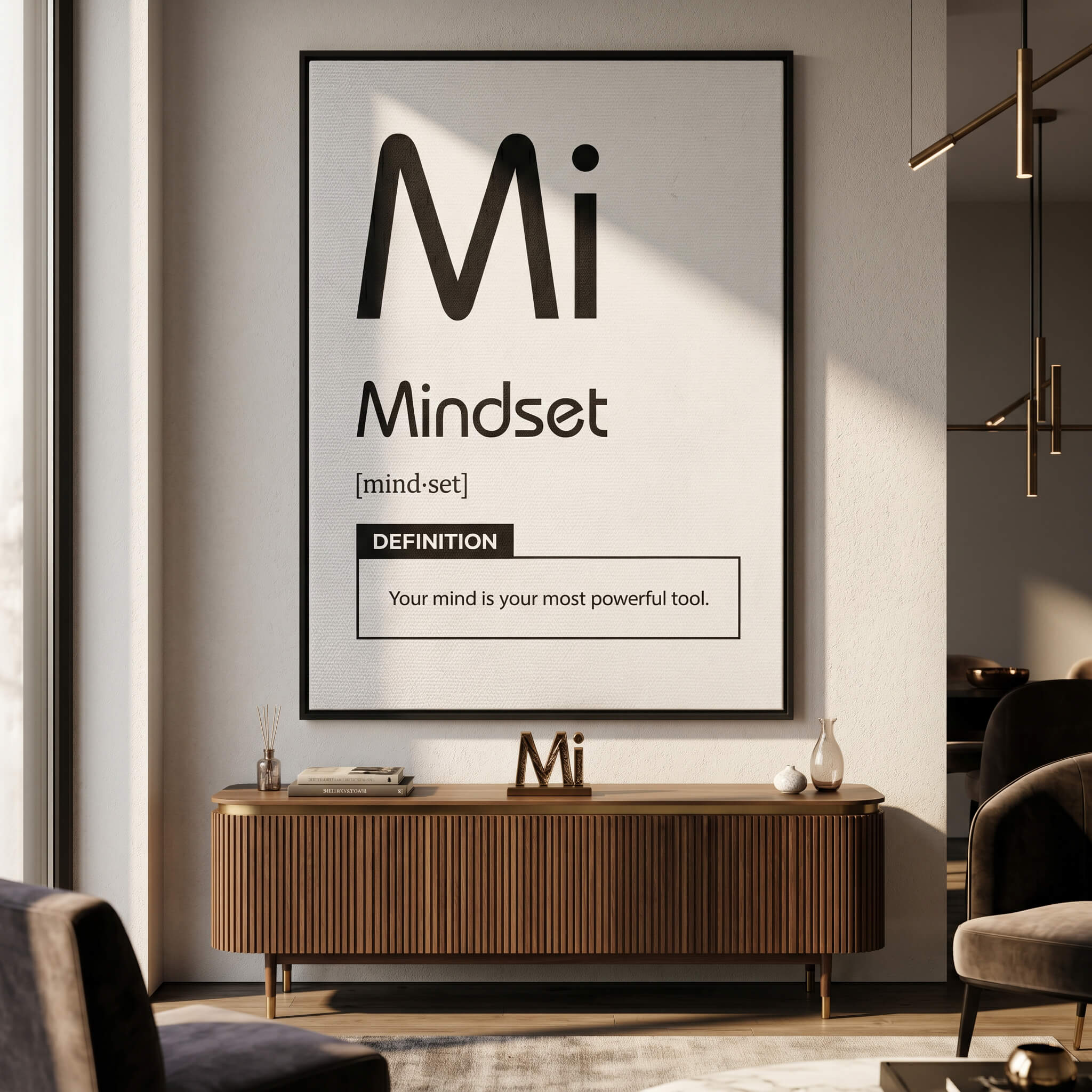 Leinwandbild Mindset (Mi) Weiß Raum