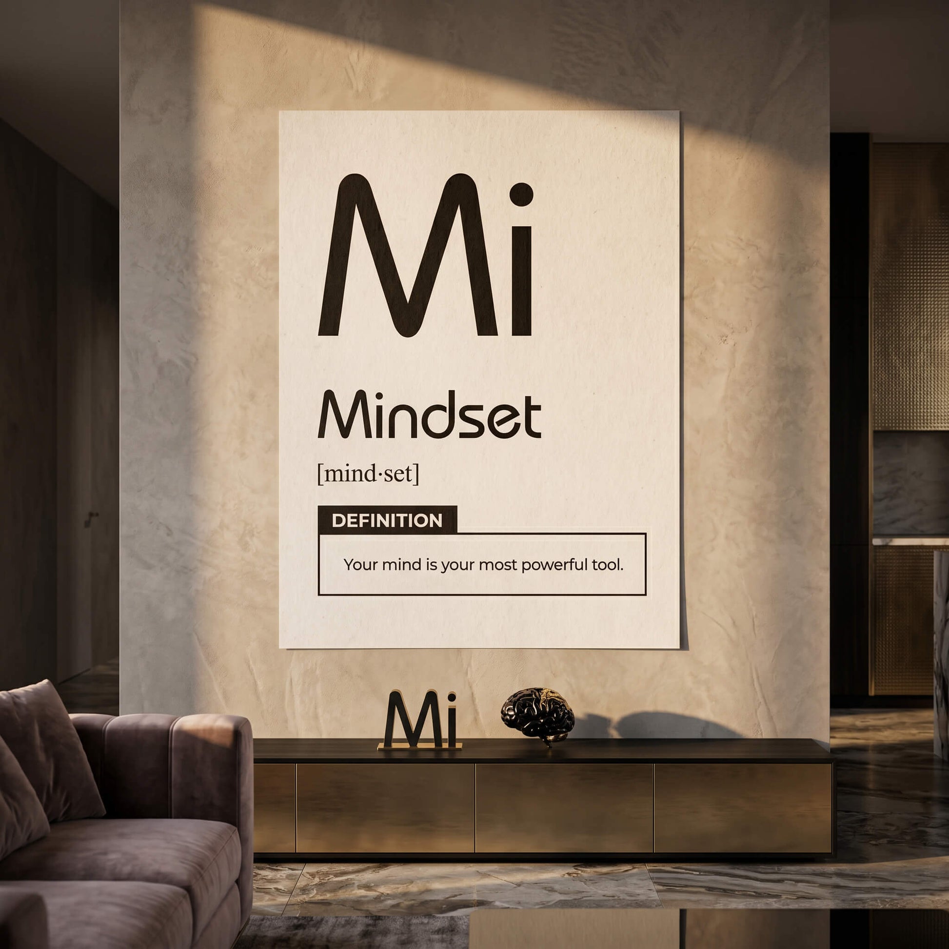 Poster Mindset (Mi) Weiß Raum