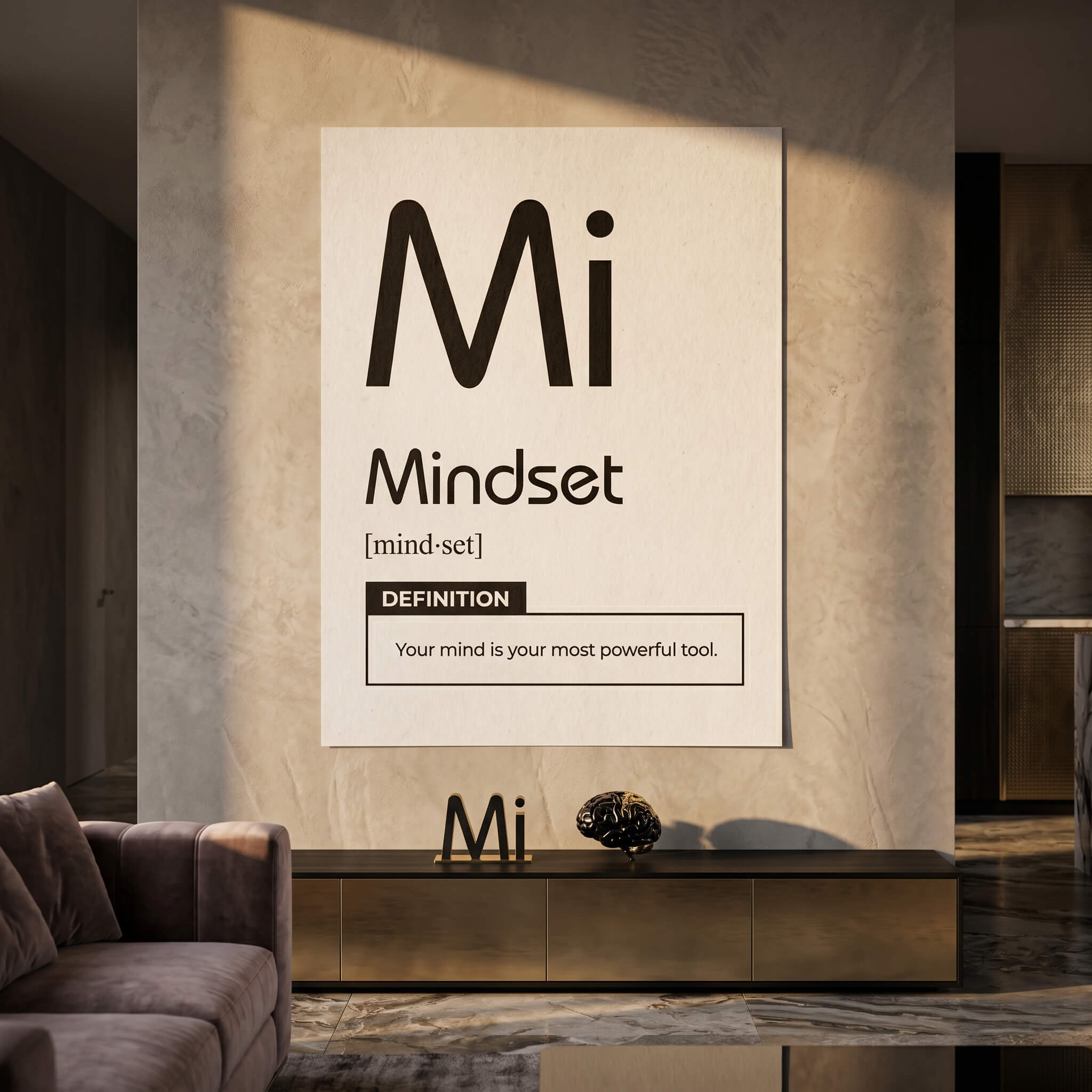 Poster Mindset (Mi) Weiß Raum