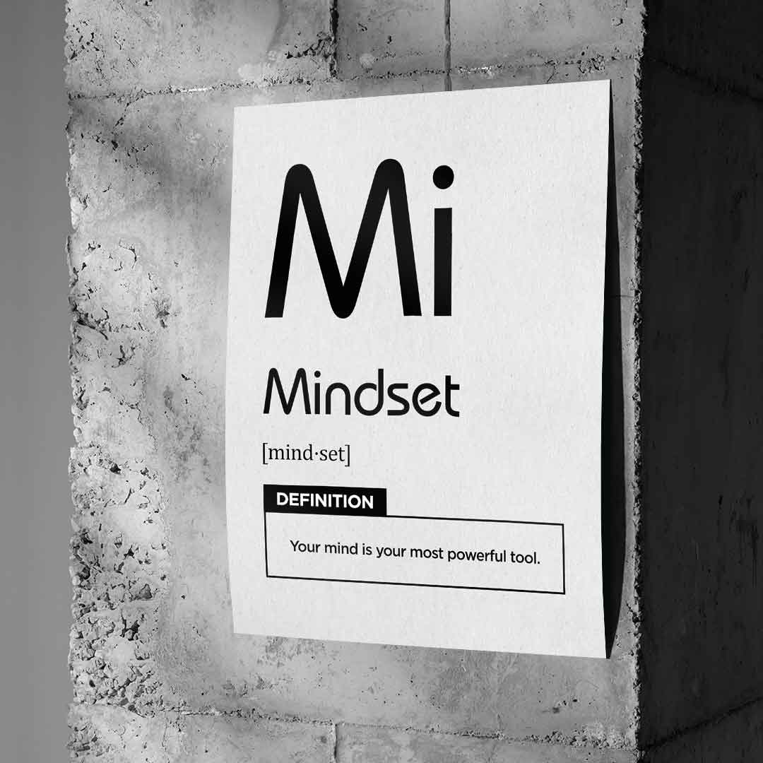 Poster Mindset (Mi) Weiß