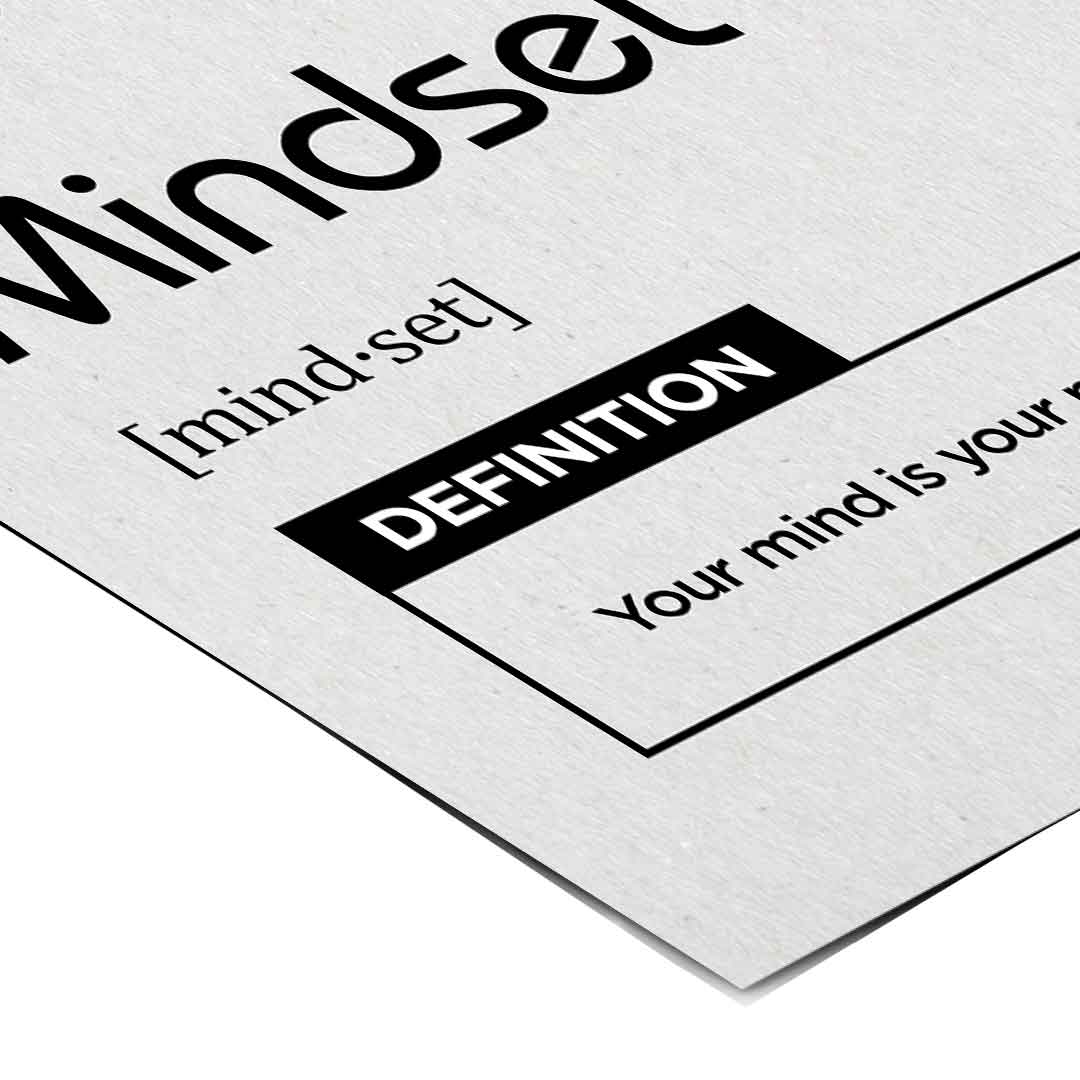 Poster Mindset (Mi) Weiß