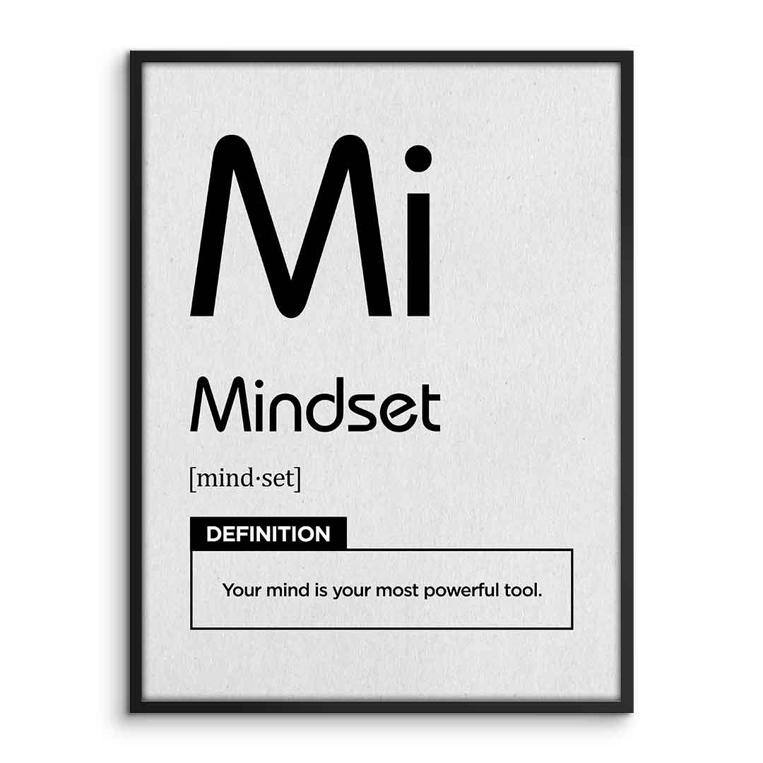 Poster Mindset (Mi) Weiß