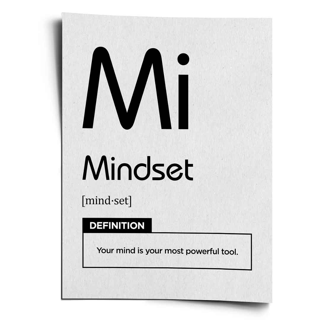 Poster Mindset (Mi) Weiß