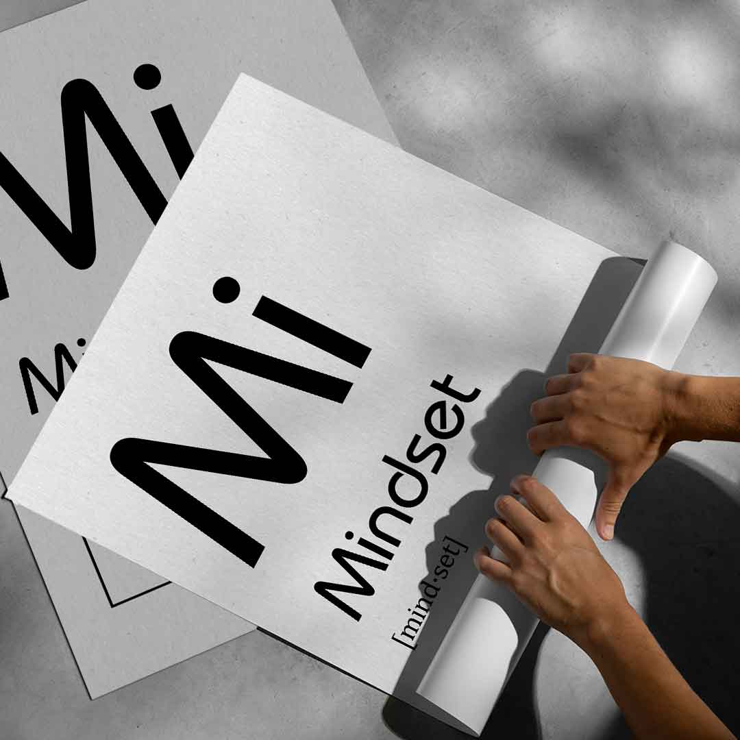 Poster Mindset (Mi) Weiß