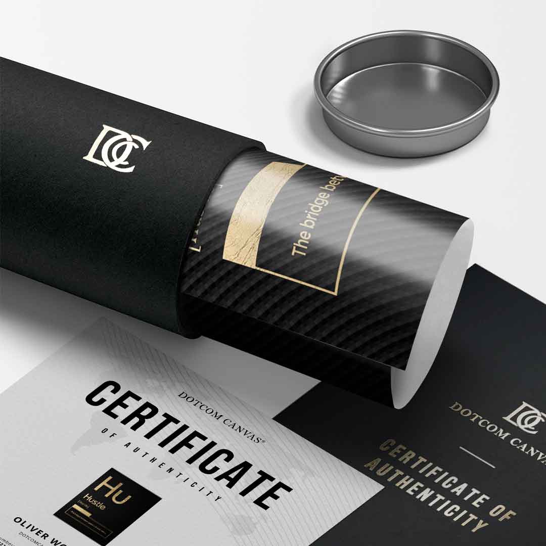 Hustle Poster Version Schwarz – Versandrolle | DOTCOMCANVAS®