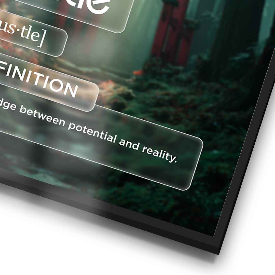 Hustle Poster Version Farbig – Rahmendetail | DOTCOMCANVAS®