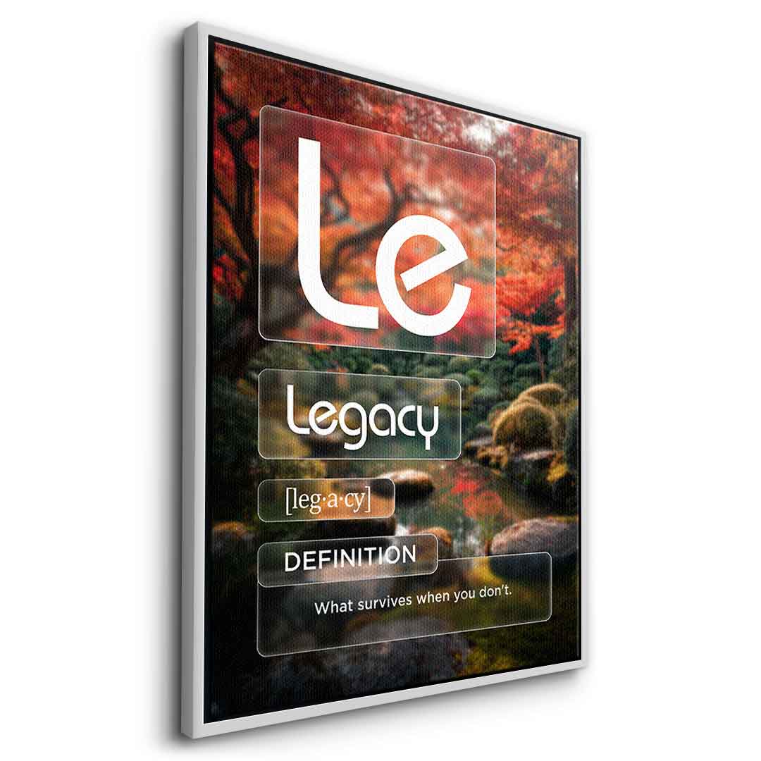 DOTCOMCANVAS® Legacy (Le) Leinwandbild Version Farbig – Seitenansicht Silber