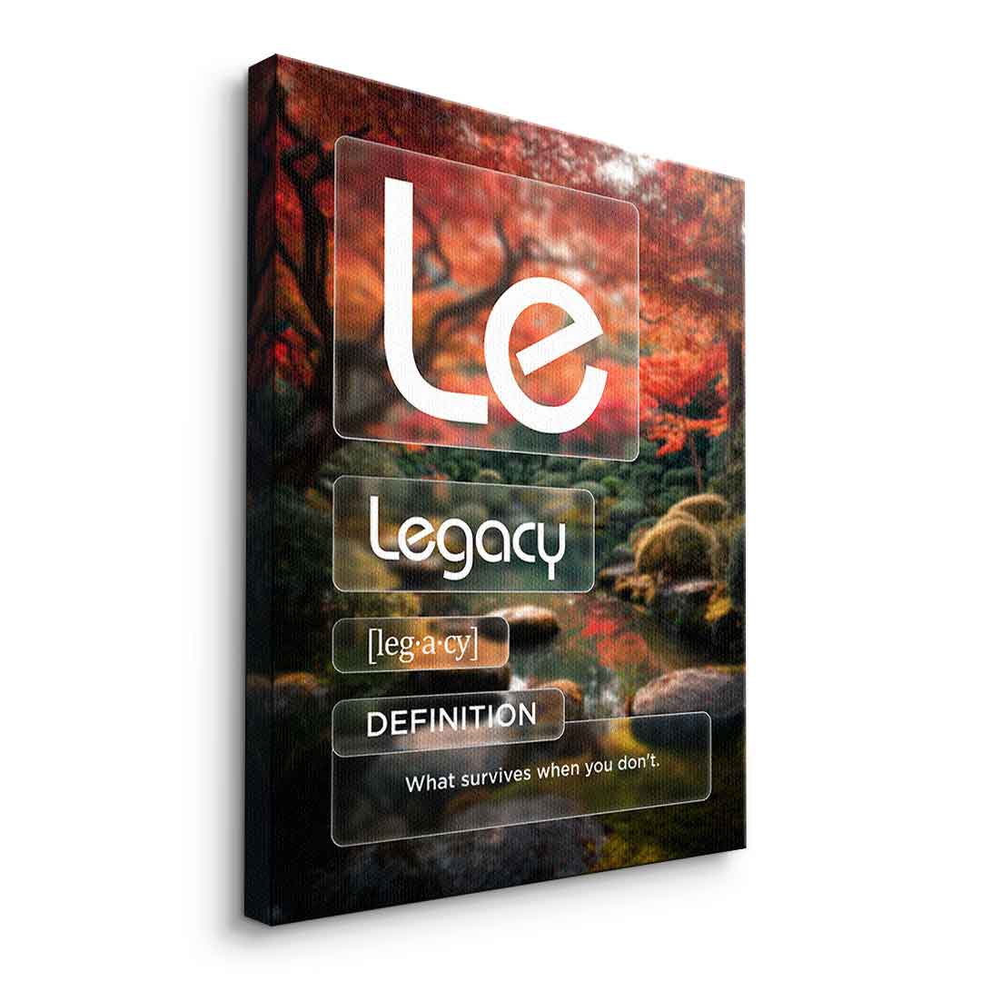 DOTCOMCANVAS® Legacy (Le) Leinwandbild Version Farbig – Seitenansicht Ohne Rahmen