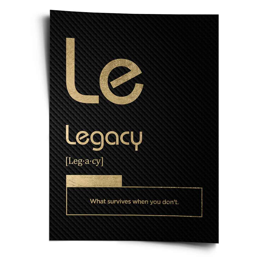 DOTCOMCANVAS® Legacy (Le) Poster Version Schwarz – Vorderansicht