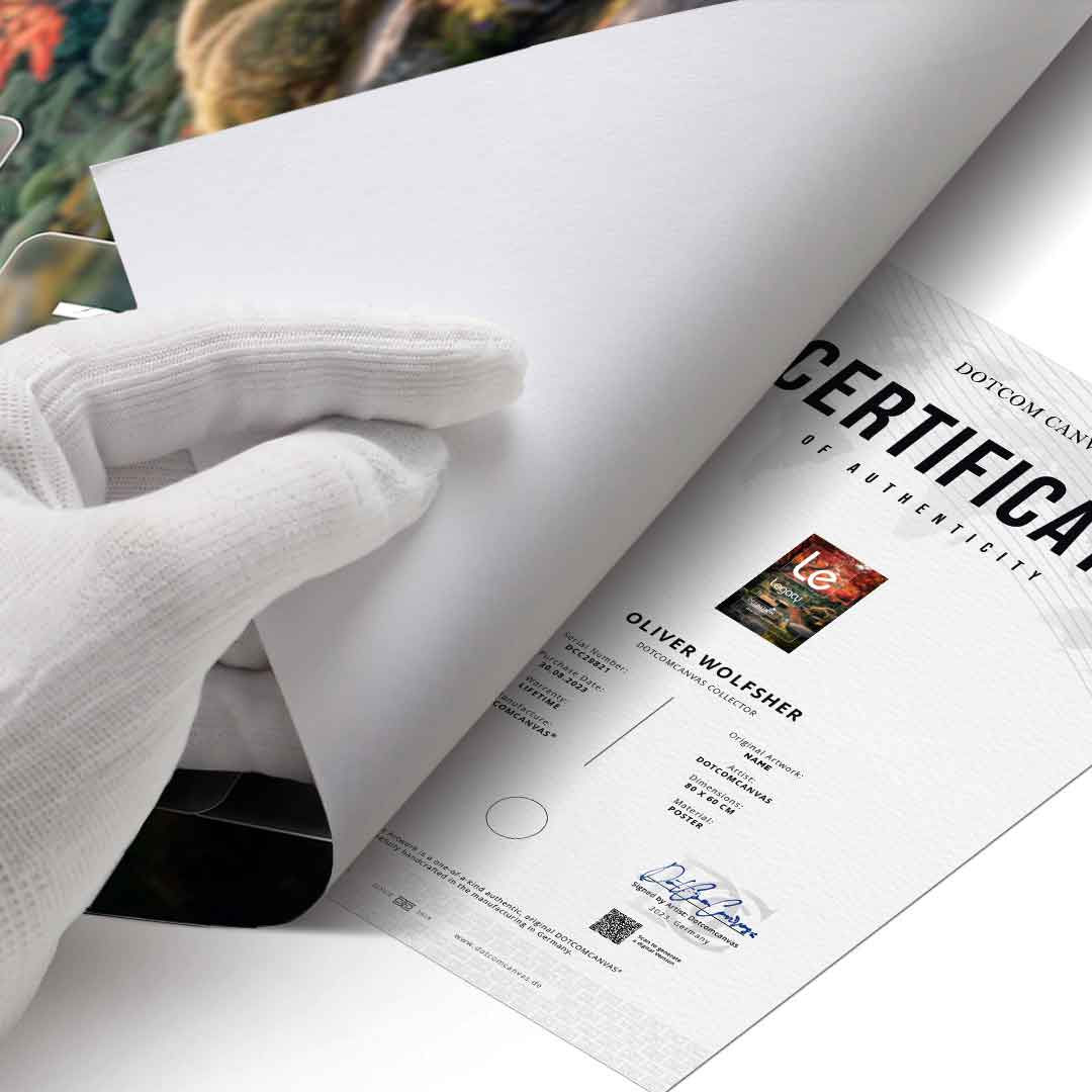 DOTCOMCANVAS® Legacy (Le) Poster Version Farbig – Echtheitszertifikat