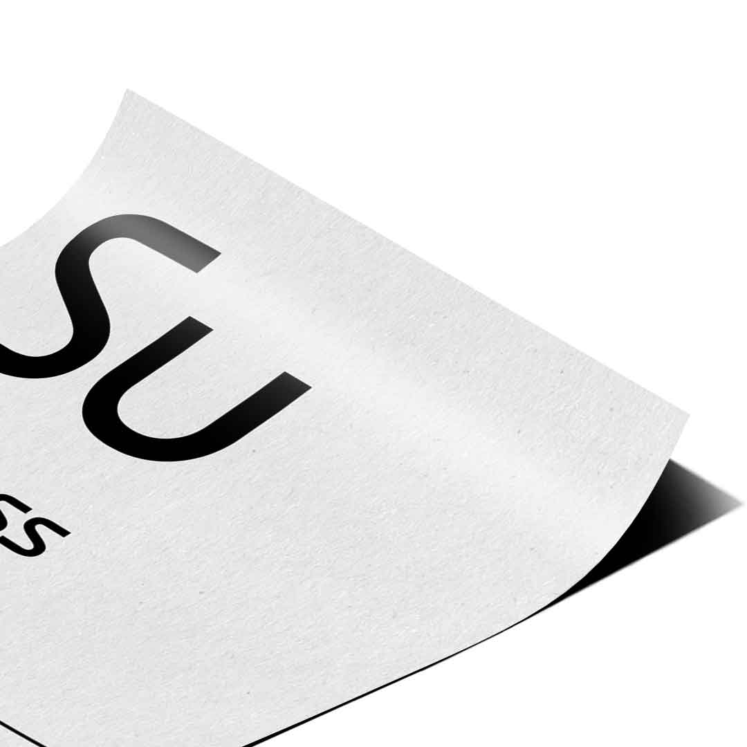 DOTCOMCANVAS® Success (Su) Poster Version Weiß – Eck-Detail