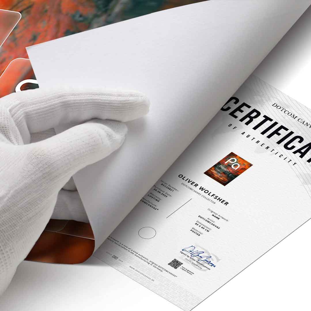 DOTCOMCANVAS® Passion (Pa) Poster Version Farbig – Echtheitszertifikat