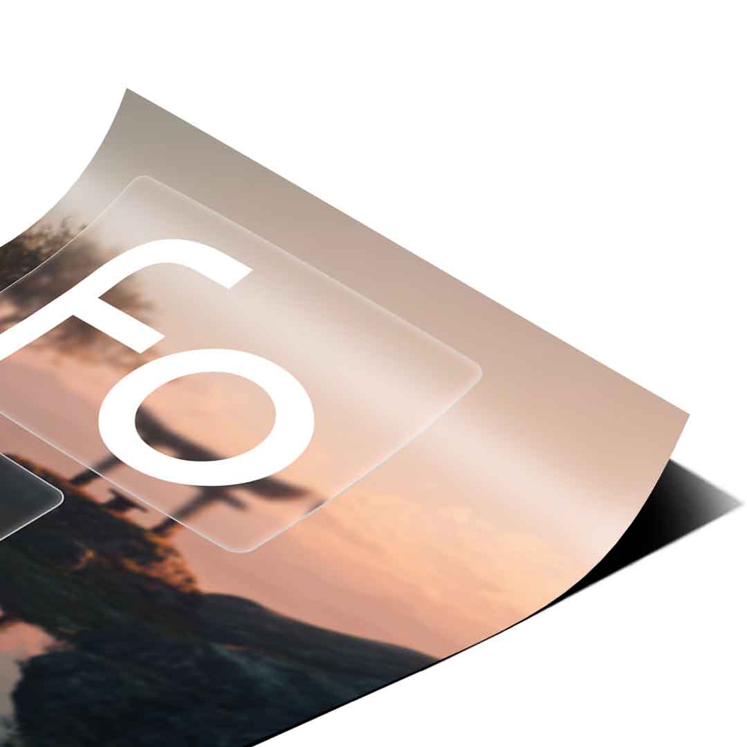 DOTCOMCANVAS® Focus (Fo) Poster Version Farbig – Eck-Detail