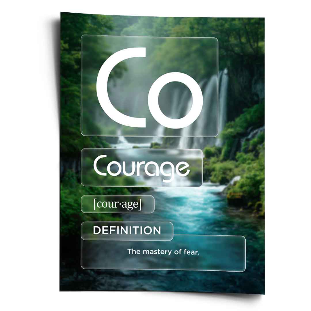 DOTCOMCANVAS® Courage (Co) Poster Version Farbig – Vorderansicht