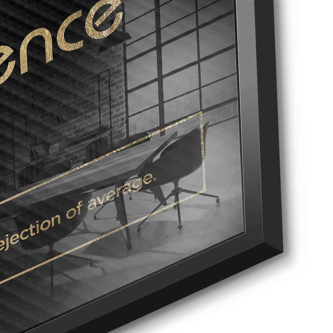DOTCOMCANVAS® Excellence (Ex) Acrylglasbild Version Schwarz – Detailansicht