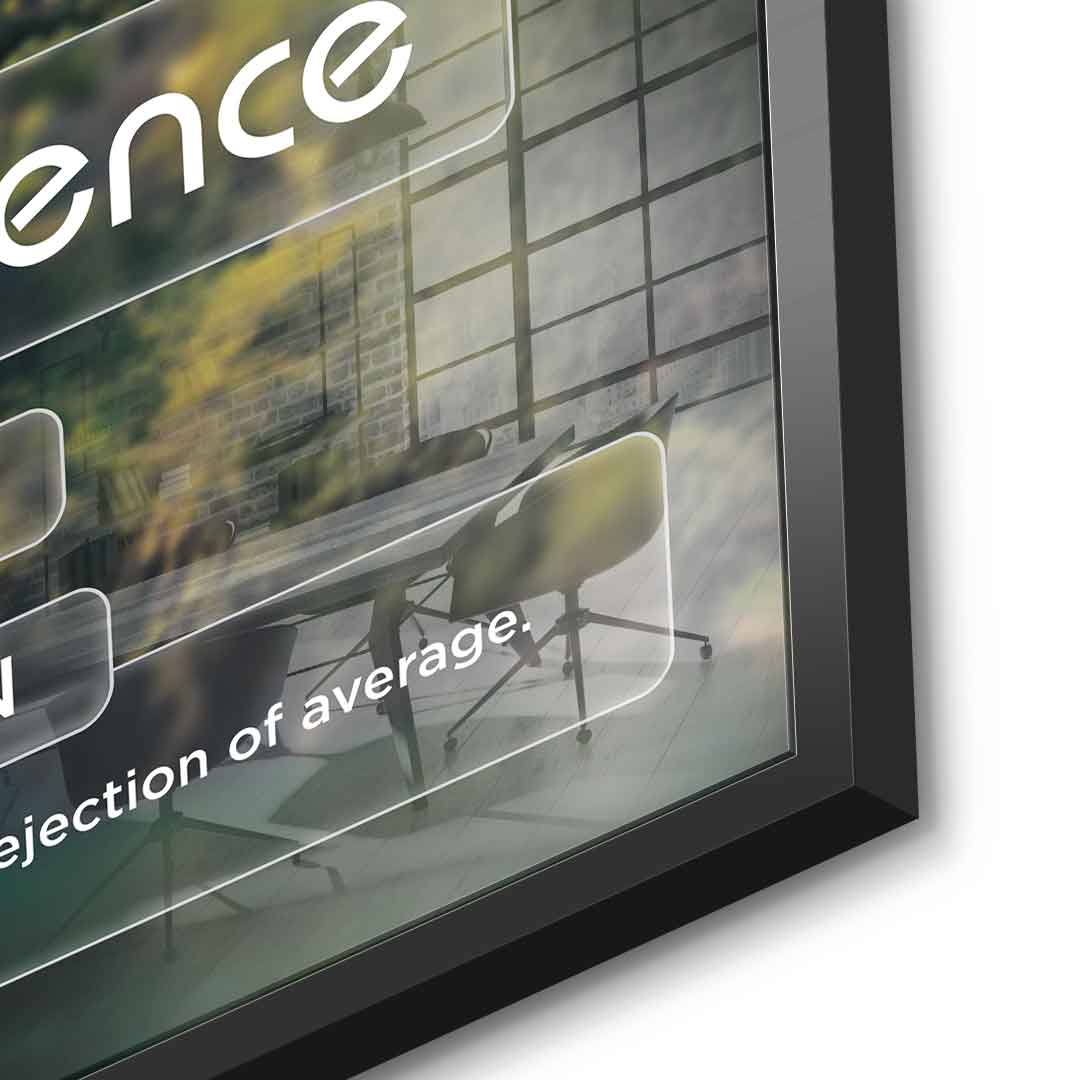 DOTCOMCANVAS® Excellence (Ex) Acrylglasbild Version Farbig – Detailansicht