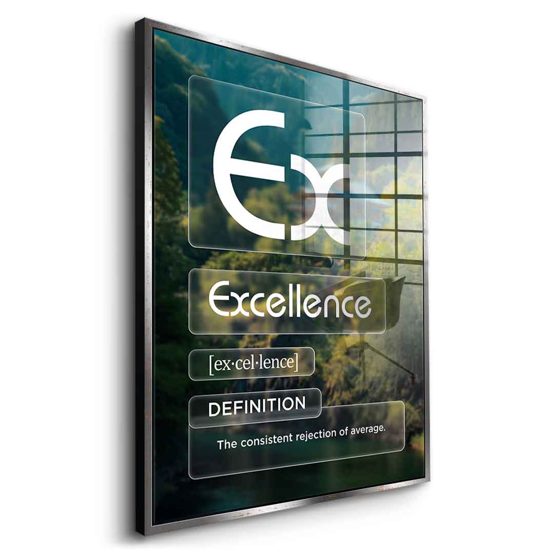 DOTCOMCANVAS® Excellence (Ex) Acrylglasbild Version Farbig – Vorderansicht Ohne Rahmen