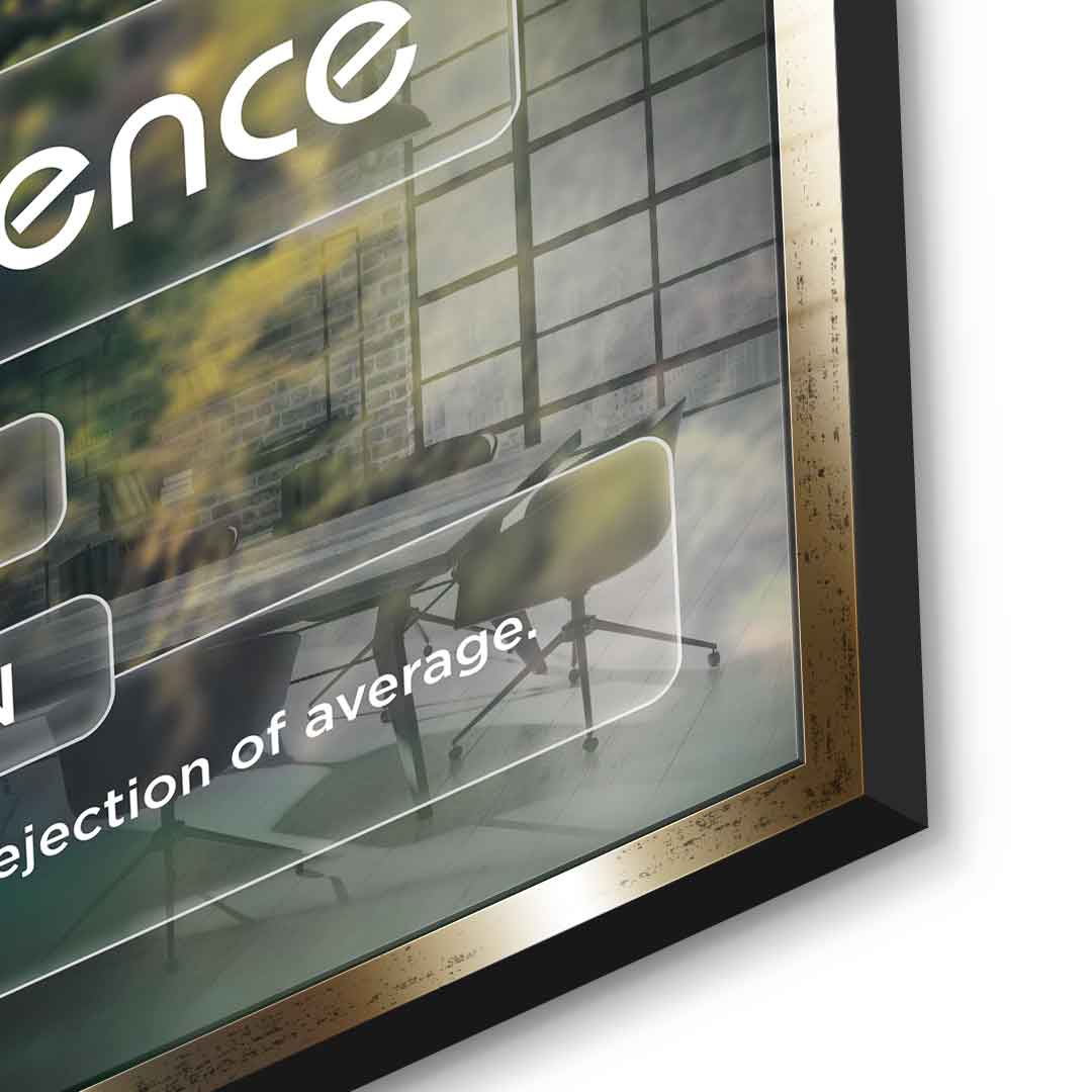 DOTCOMCANVAS® Excellence (Ex) Acrylglasbild Version Farbig – Detailansicht