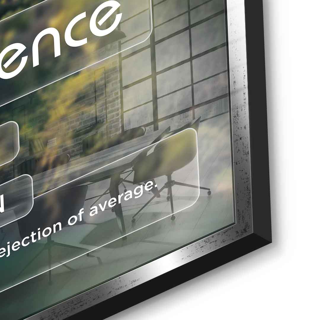 DOTCOMCANVAS® Excellence (Ex) Acrylglasbild Version Farbig – Detailansicht