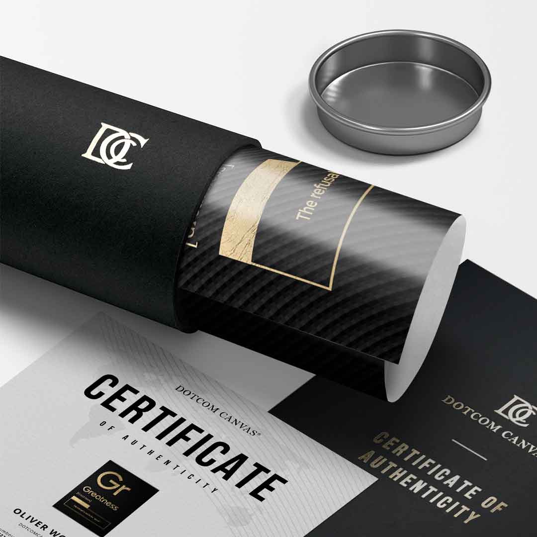 DOTCOMCANVAS® Greatness (Gr) Poster Version Schwarz – in der Posterhülse
