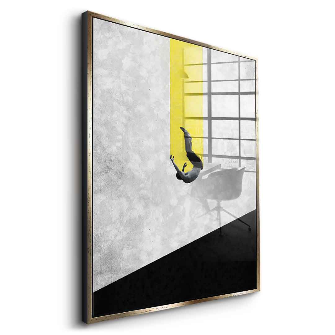 DOTCOMCANVAS® The great fall Acrylglasbild – Detail Eckansicht